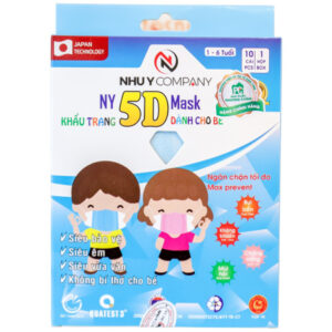 Khẩu trang y tế trẻ em Như Ý 5D kháng khuẩn, mẫu hoạt hình