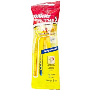 Dao Cạo Râu Gillette Super Thin Cán Vàng Gói 2 Cái